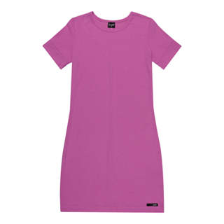Vestido Curto Juvenil Menina Canelado Beats Rosa em Oferta na Shopee