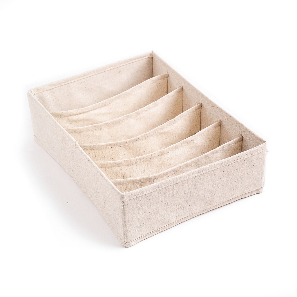 Organizador Dobrável com 6 Divisórias Horizontais Linho - Oikos em Oferta na Shopee