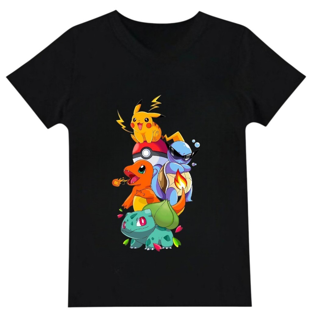 Camiseta infantil Pokemon 100% Algodão 2 ao 14
