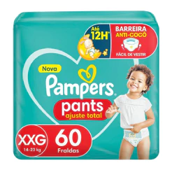 Fraldas Pampers Pants Ajuste Total Tamanho Xxg 60 Unidades
