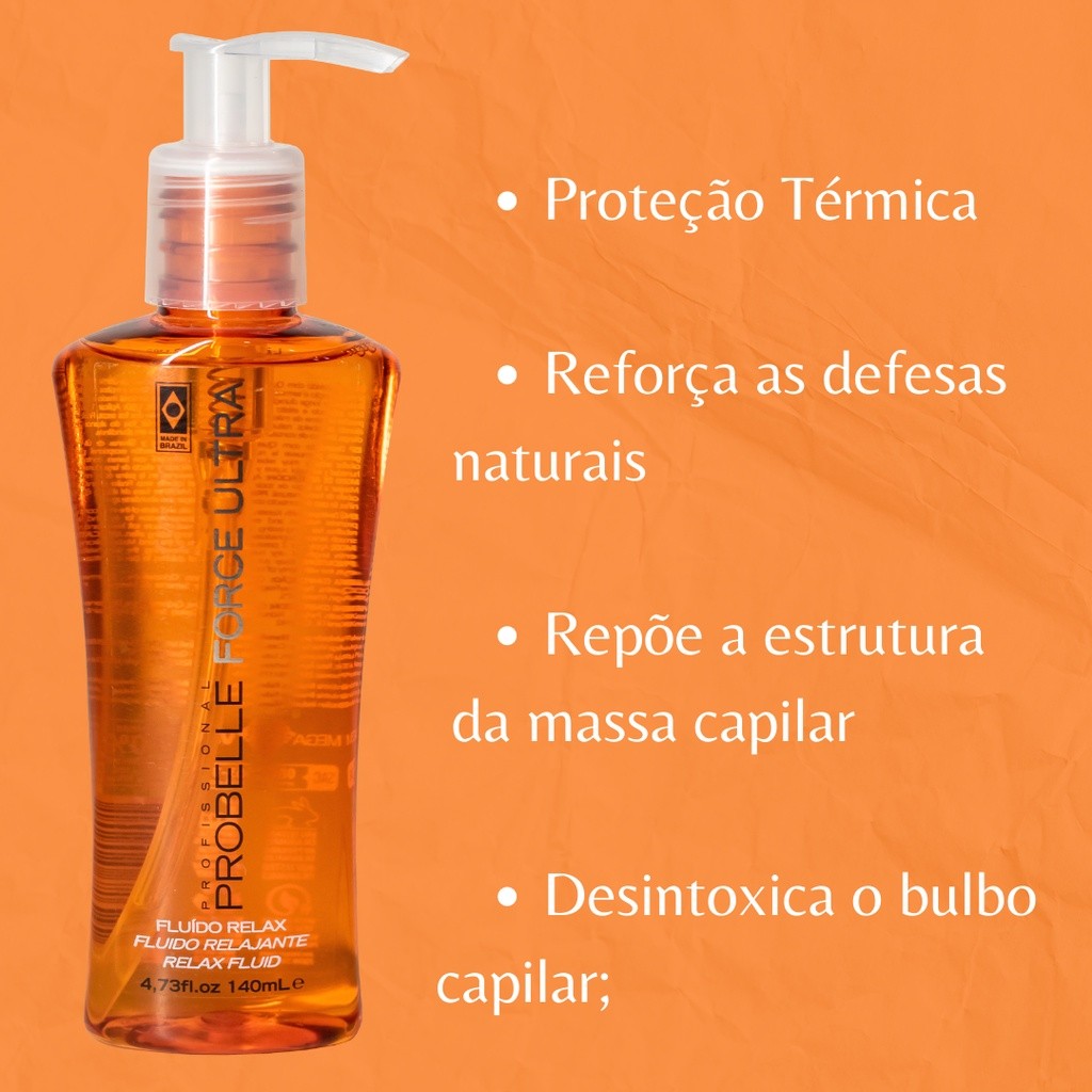 Fluido Relax Force Ultra Probelle  140 ML em Oferta na Shopee