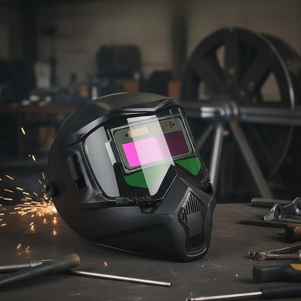 Máscara De Soldagem Automática Profissional Com Lentes De Filtro De Luz ,Anti-Reflexo Para Soldadores Profissional ANJIN