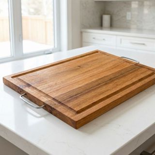 Tabua De Carne Churrasco Com Alça Grande 32x40 MadeirA EUCALIPTO CRUA em Oferta na Shopee