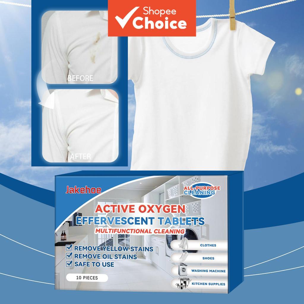 Jakehoe Comprimidos De Espuma De Limpeza Multiuso , Suave , Remoção De Manchas De Roupas , Banheiro , Cozinha , Teimosas