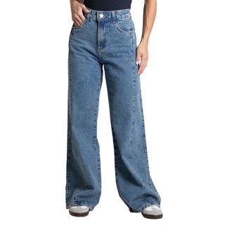 Calça Jeans Sawary Wide Leg Petit - 282191