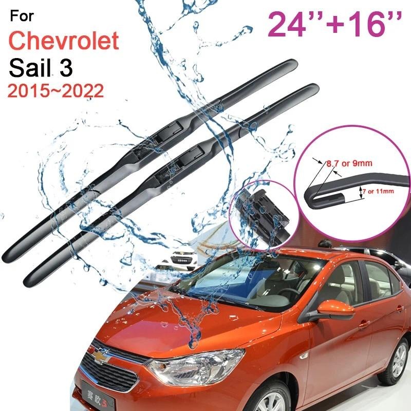 Lâminas De Limpador De Para-Brisa De Carro , Chevrolet Vela 3 Aveo 2015 2016 ~ 2022 , Acessórios Borracha Sem Moldura Ja