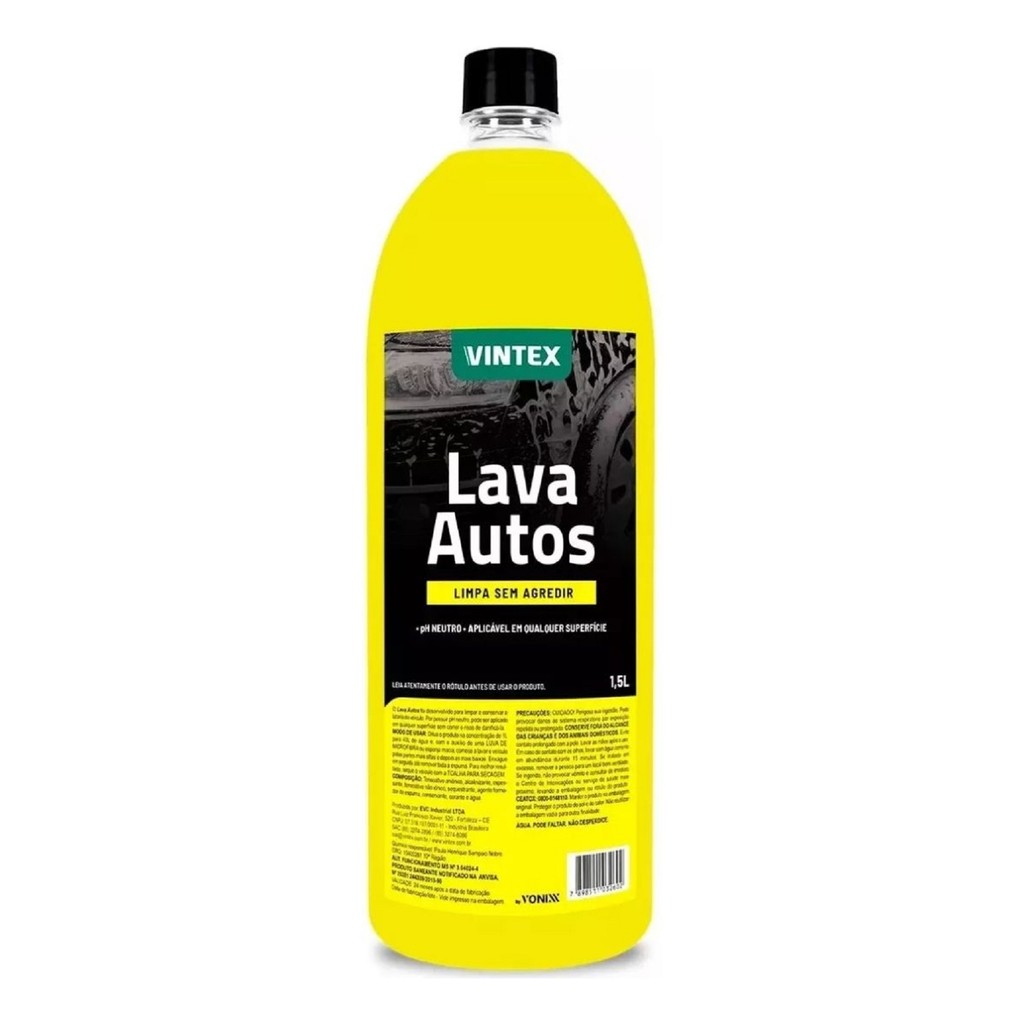 Lava Autos Vintex 1,5l Concentrado Neutro Shampoo Automotivo