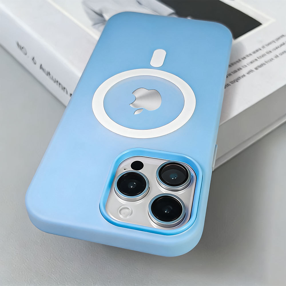 Magnetic Capa Capinha Para iPhone 16 15 14 Plus 13 12 11 Pro Max Carga Sem Fio Normal Fosco Silicon Logotipo Metal Livre