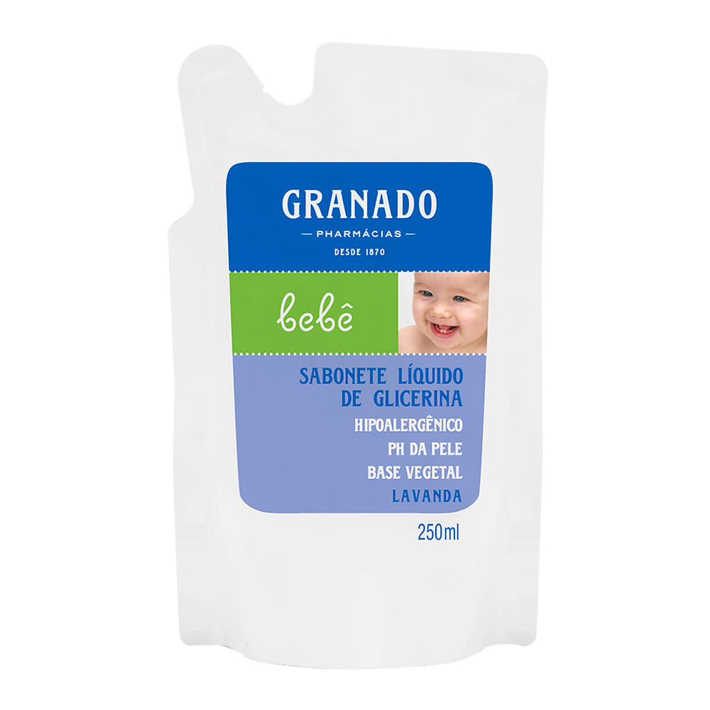 Sabonete Líquido Infantil Glicerina Granado Bebê Lavanda Refil com 250ml em Oferta na Shopee