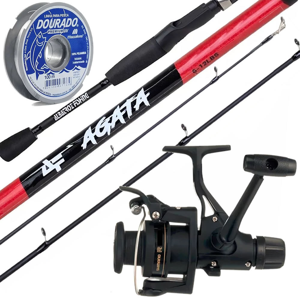Kit Para Pesca Molinete Shimano Ix 2000r Vara Carbono Linha
