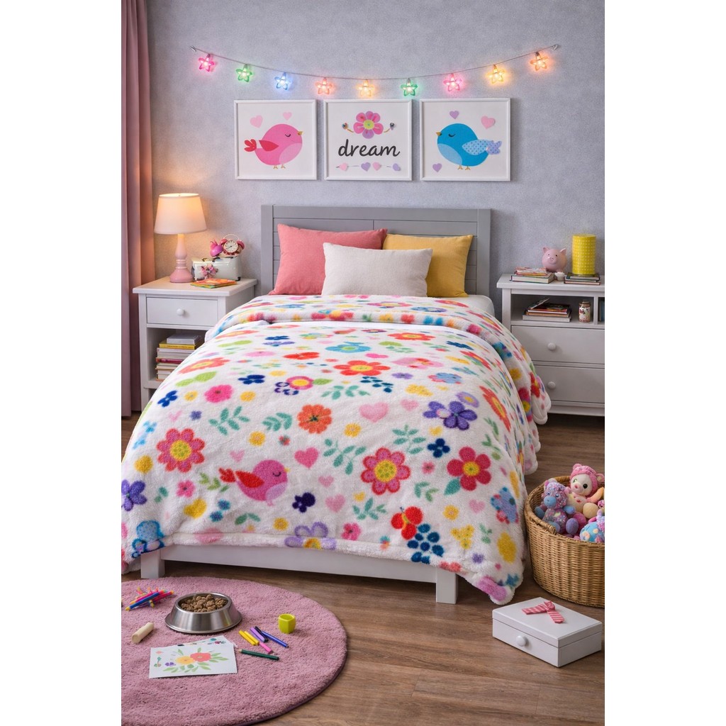 Manta Soft Infantil Kids 2,00x1,80  Antialérgico Quarto Sala Sofá Várias Estampas