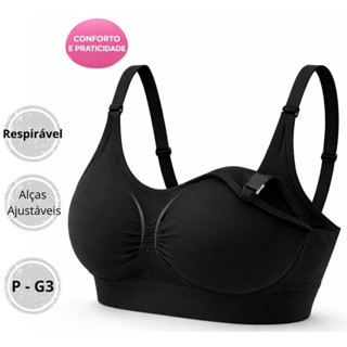 Sutiã de Amamentação com Bojo Removível | Conforto, Sustentação e Praticidade Pós Parto do P ao G3 em Oferta na Shopee