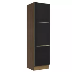 Paneleiro 60 cm 3 Portas Rustic/Preto Lux Madesa