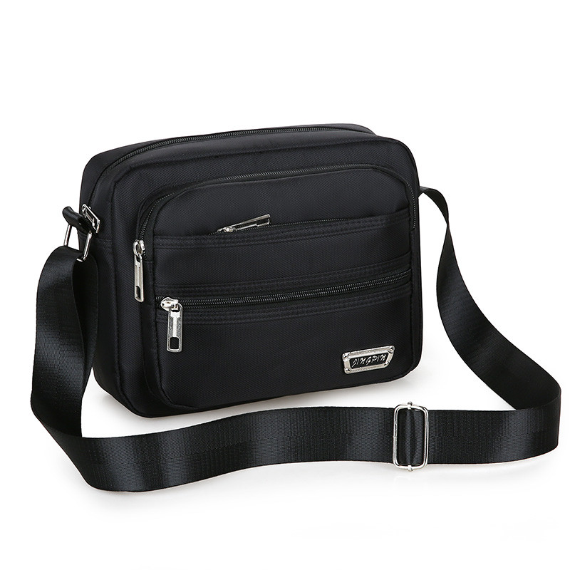 Bolsa mensageiro masculina multicamadas para idosos de meia-idade, pai velho, bolsa Diagonal de pano de Nylon masculina