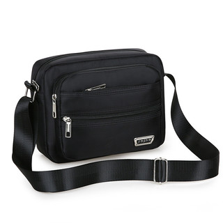 Bolsa mensageiro masculina multicamadas para idosos de meia-idade, pai velho, bolsa Diagonal de pano de Nylon masculina