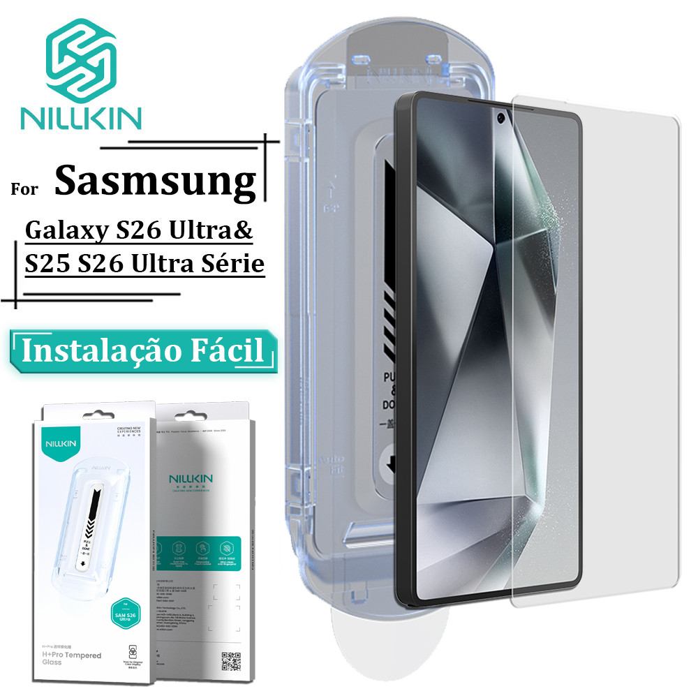 NILLKIN Vidro Temperado para Samsung Galaxy S26 Ultra S25 Ultra H+ Pro Protetor Tela com Instalação Fácil e Antirreflexo
