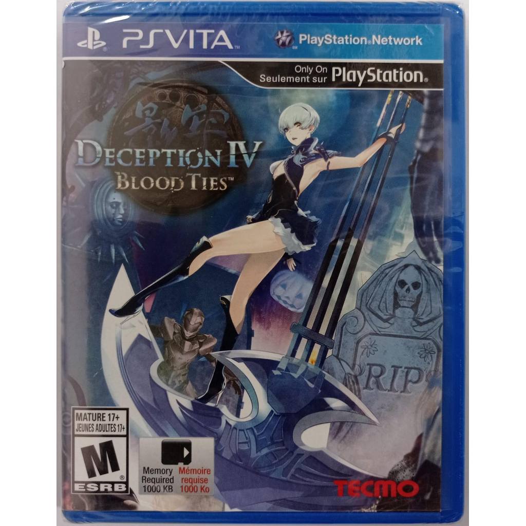DECEPTION IV BLOOD TIES JOGO PSVITA  FÍSICO LACRADO