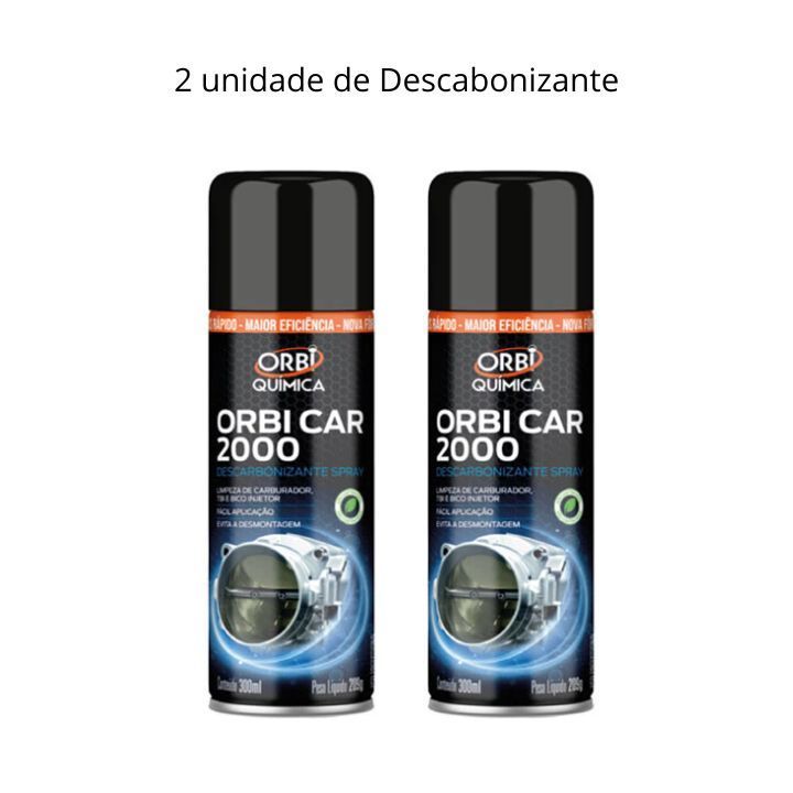 Kit 2x Orbi Car 2000 Descarbonizante Spray 300ml Limpeza de Motor TBI Carburador Profissional