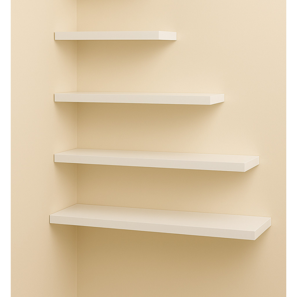 Kit 4 Prateleiras Brancas Multiuso - Ideal Para Quarto, Banheiro, Sala, Escritório e Afins - Casa Bella