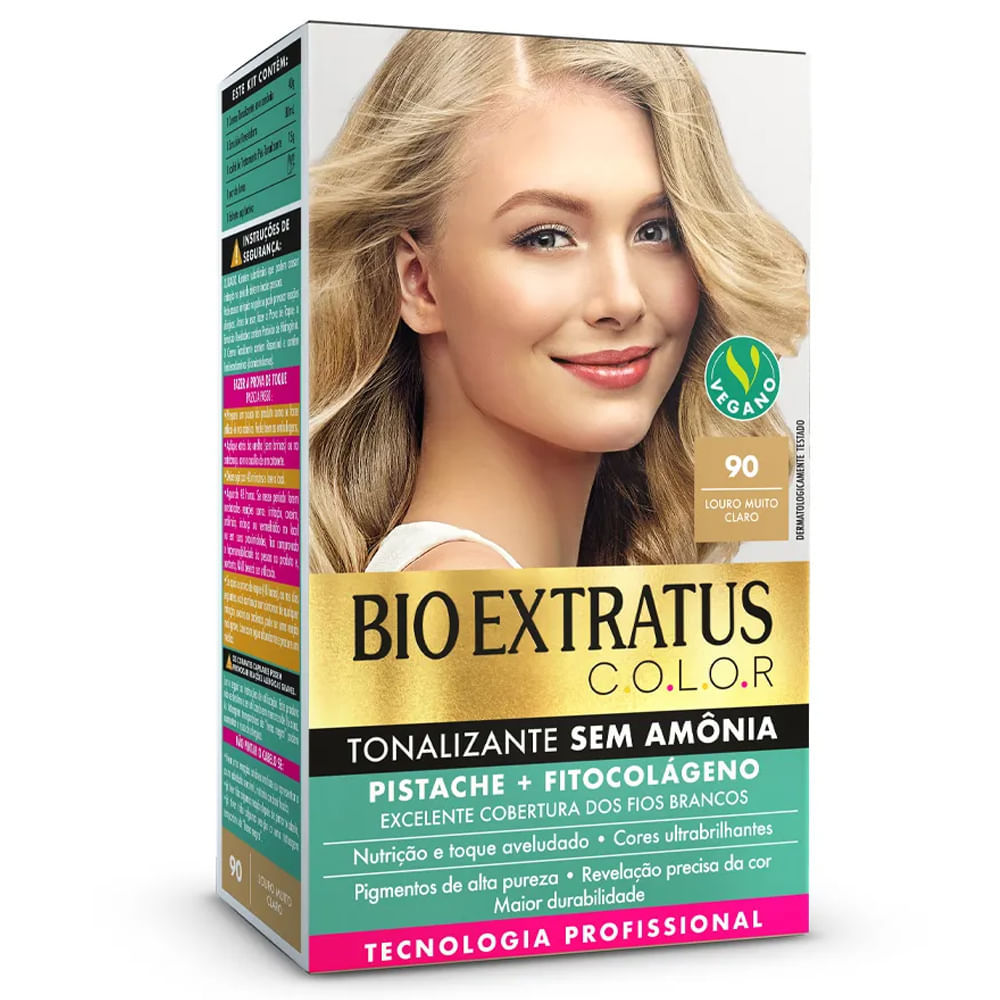 Tonalizante Sem amônia Bio Extratus Color Louro Muito Claro 90 em Oferta na Shopee