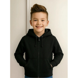 Jaqueta Moletom Infantil Menino Casaco Escolar Ziper Canguru blusa blusão inverno juvenil flanelado