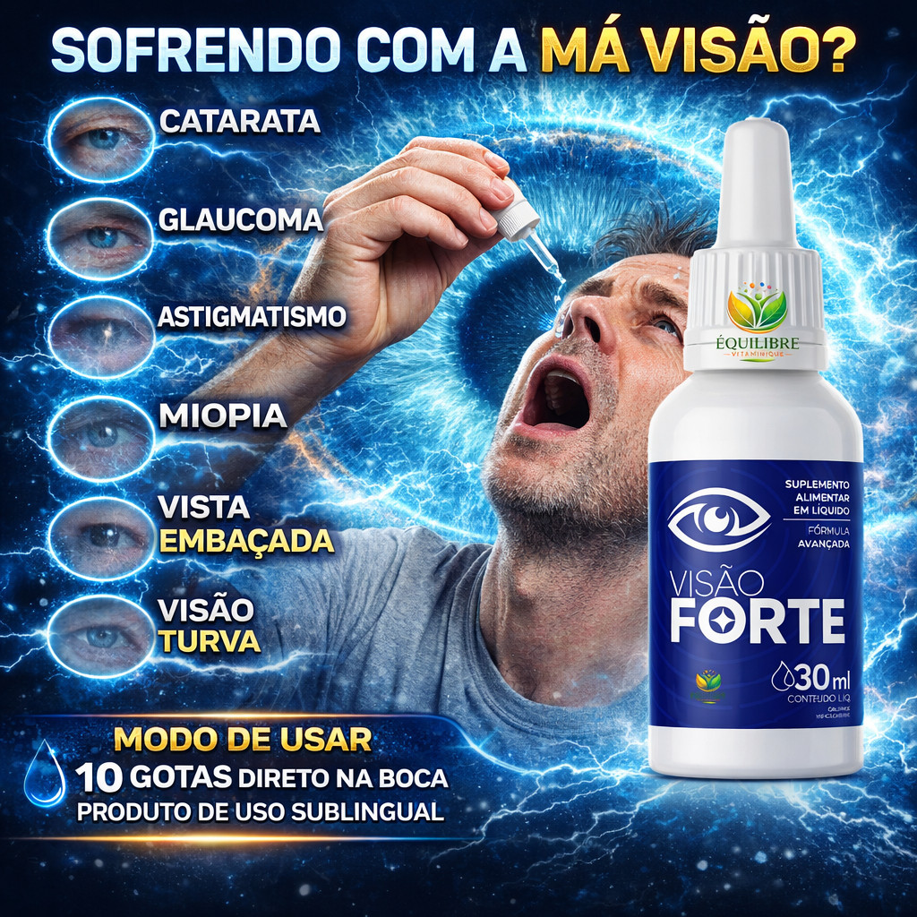 Visão Forte 30ml Suplemento Alimentar Ocular Em Gotas Sabor Neutro