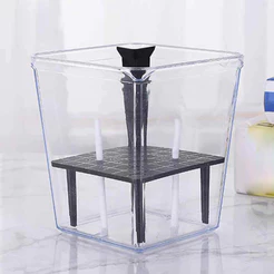 VASO AUTOIRRIGÁVEL TRANSPARENTE ALTURA 10 CM
