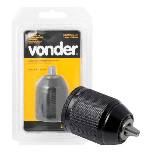 Mandril de Aperto Rápido Metálico para Furadeiras 3/8" 10mm Universal Vonder