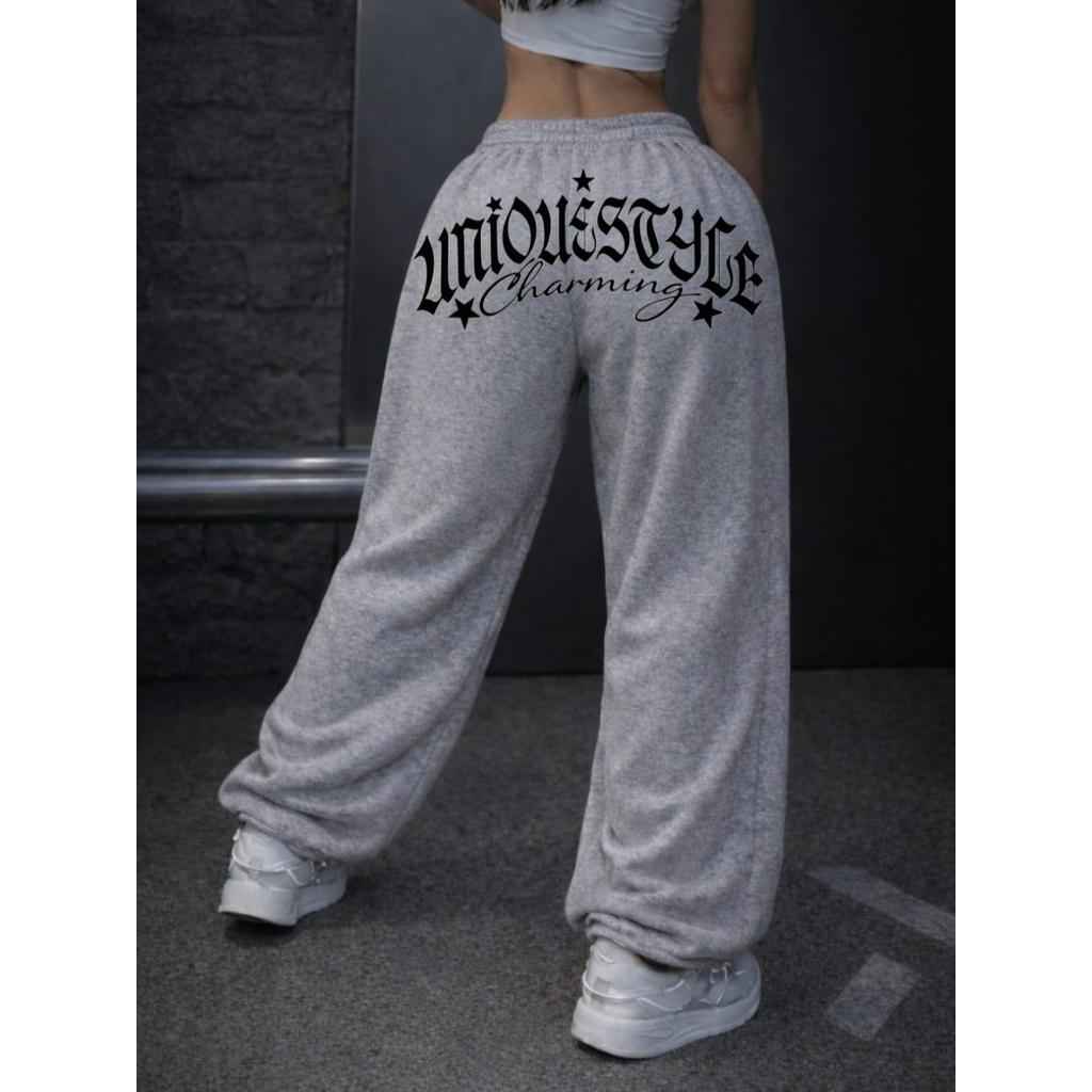 Calça Wed Leg Moletom Baddy Streetwear Tendência Y2k Unique Style Charming Confortável Premium Unissex Caimento Perfeito