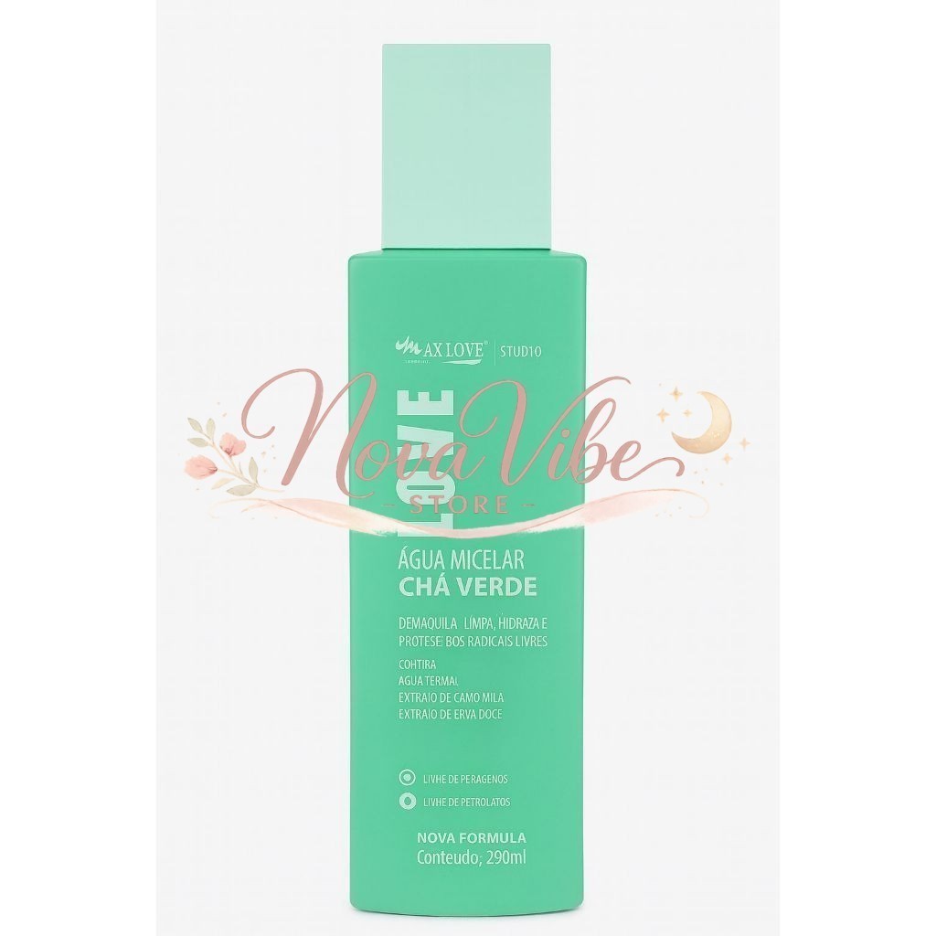 (V)Água Micelar Chá Verde MAXLOVE VEGANOZ1DE