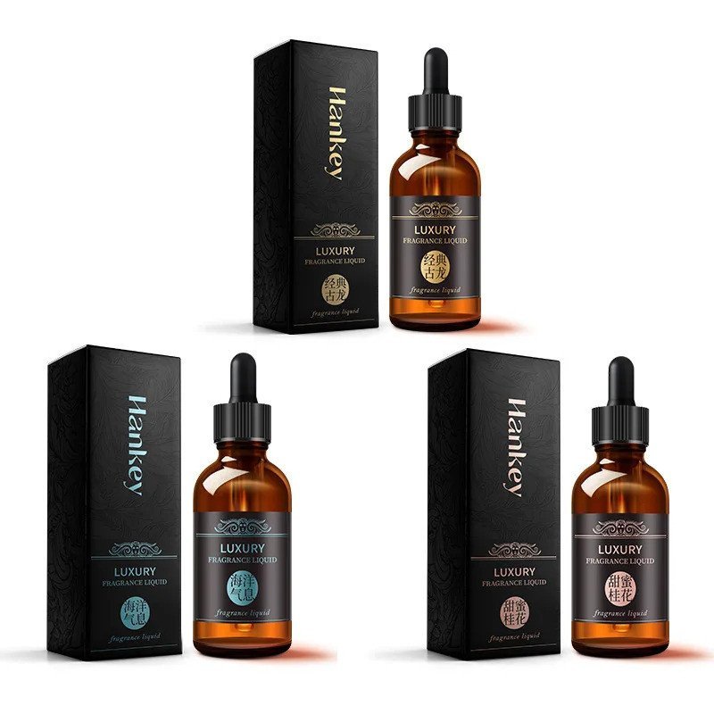 Hanji Guangdong Car Aromatherapy Liquid 50ml Dropper Bottle Household Bedroom Toilet Air Fresh Perfume Essential Oil Who