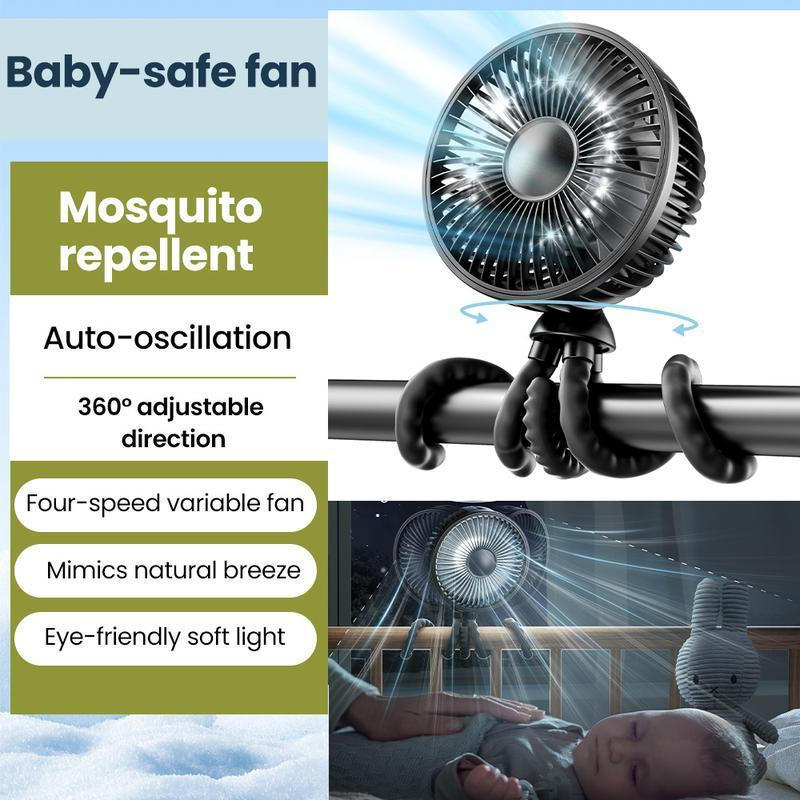 Compre Ventilador para Carrinho de Bebê Gaiatop Black Friday, Ventilador Repelente de Mosquitos, Ventilador Octopus - Ve