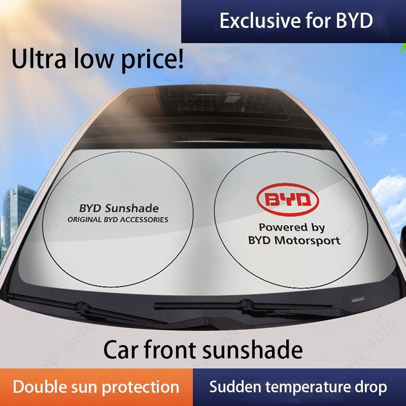 Protetor Solar para Para-brisa de Carro Byd, Capa Protetora UV para Interior