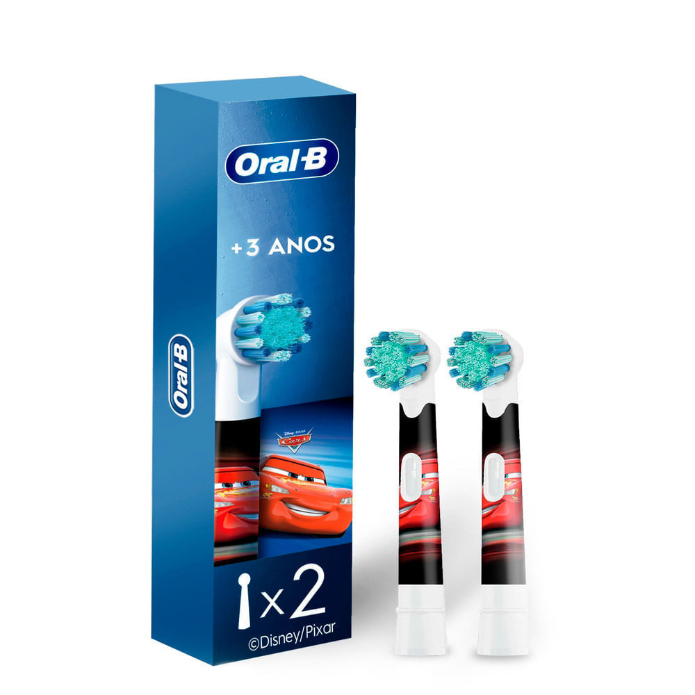 Refil para Escova de Dente Elétrica Oral-B Pro Carros 2 Unidades