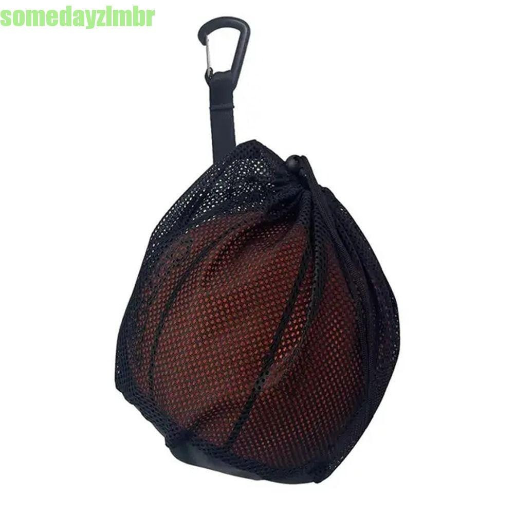 SOMEDAYZL0M Bolsa De Malha Para Bola , Armazenamento De Basquete Com Cordão Suporte De Única