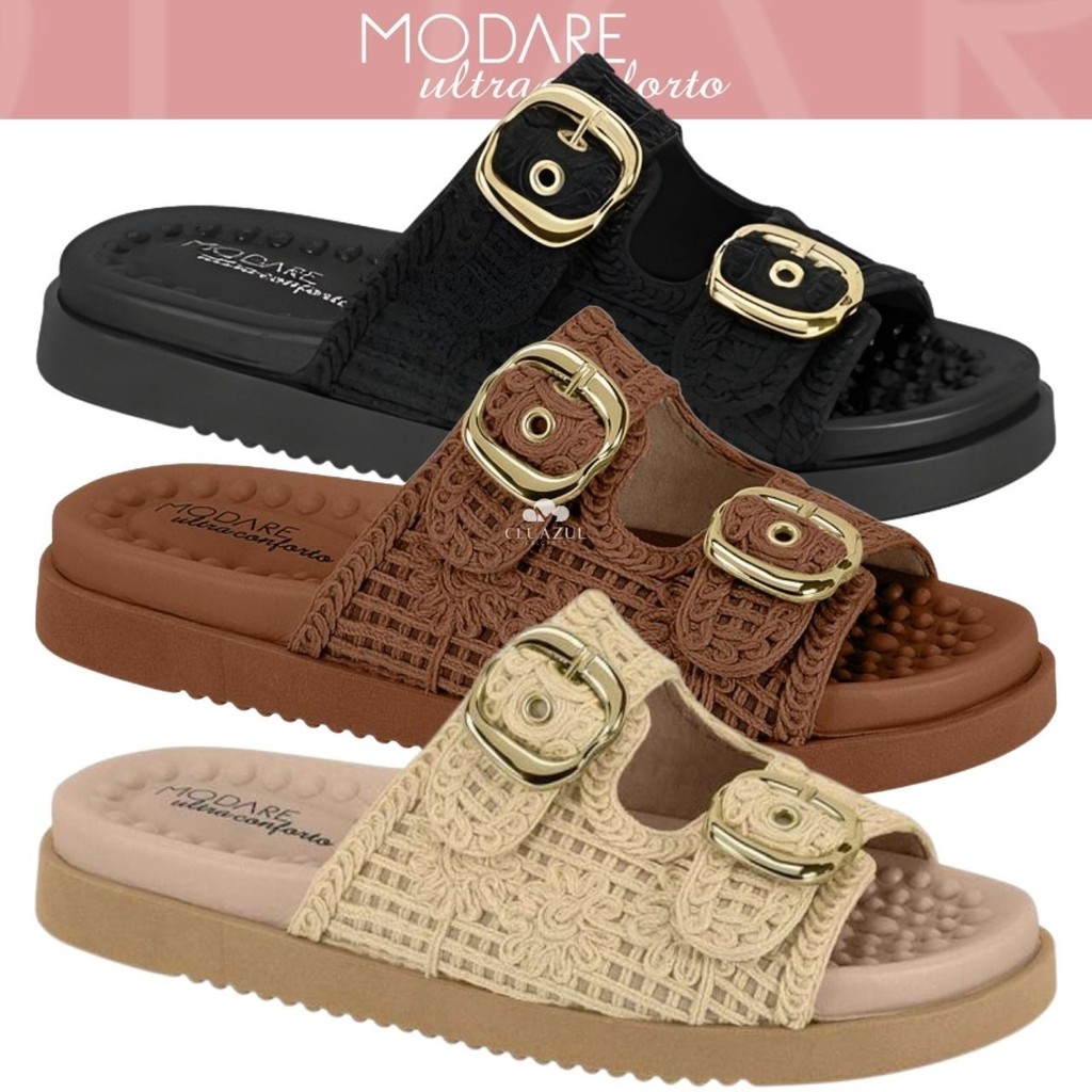 Papete Feminina Modare Ultraconforto Tira Prática em Oferta na Shopee
