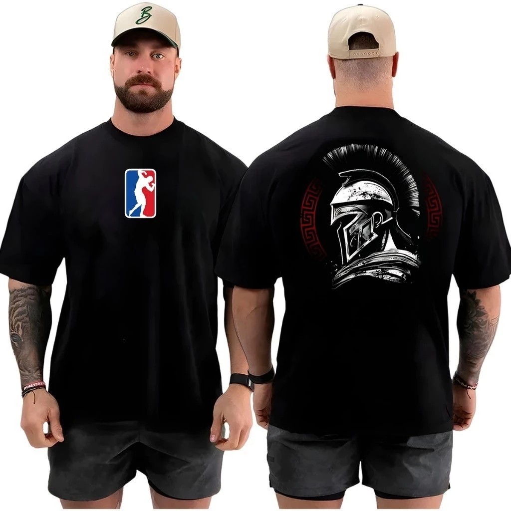 Camiseta Masculina Academia Nba Lançamento 100% algodão Unissex Plus Size Oversized Premium - Estampaê