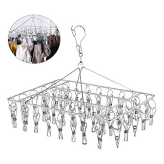 Varal De Roupas Dobrável 26 Prendedores De Teto Aço Inox Preto em Oferta na Shopee