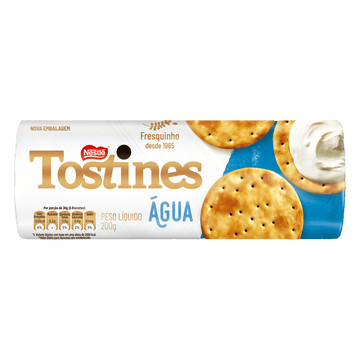 Tostines Biscoito cracker de água e sal Nestlé 200g