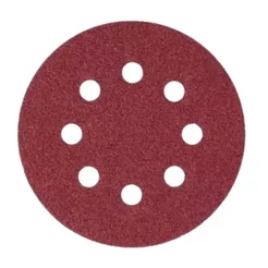 Disco De Lixa 125mm Grão 60 Com 8 Furos 10 Unidades Fertak