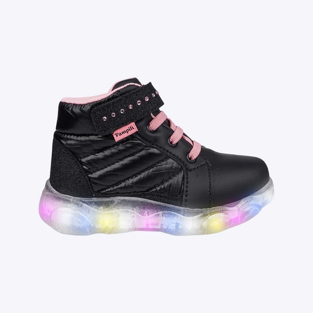 Tênis de Led Cano Médio Infantil Feminino Pampili  682046000
