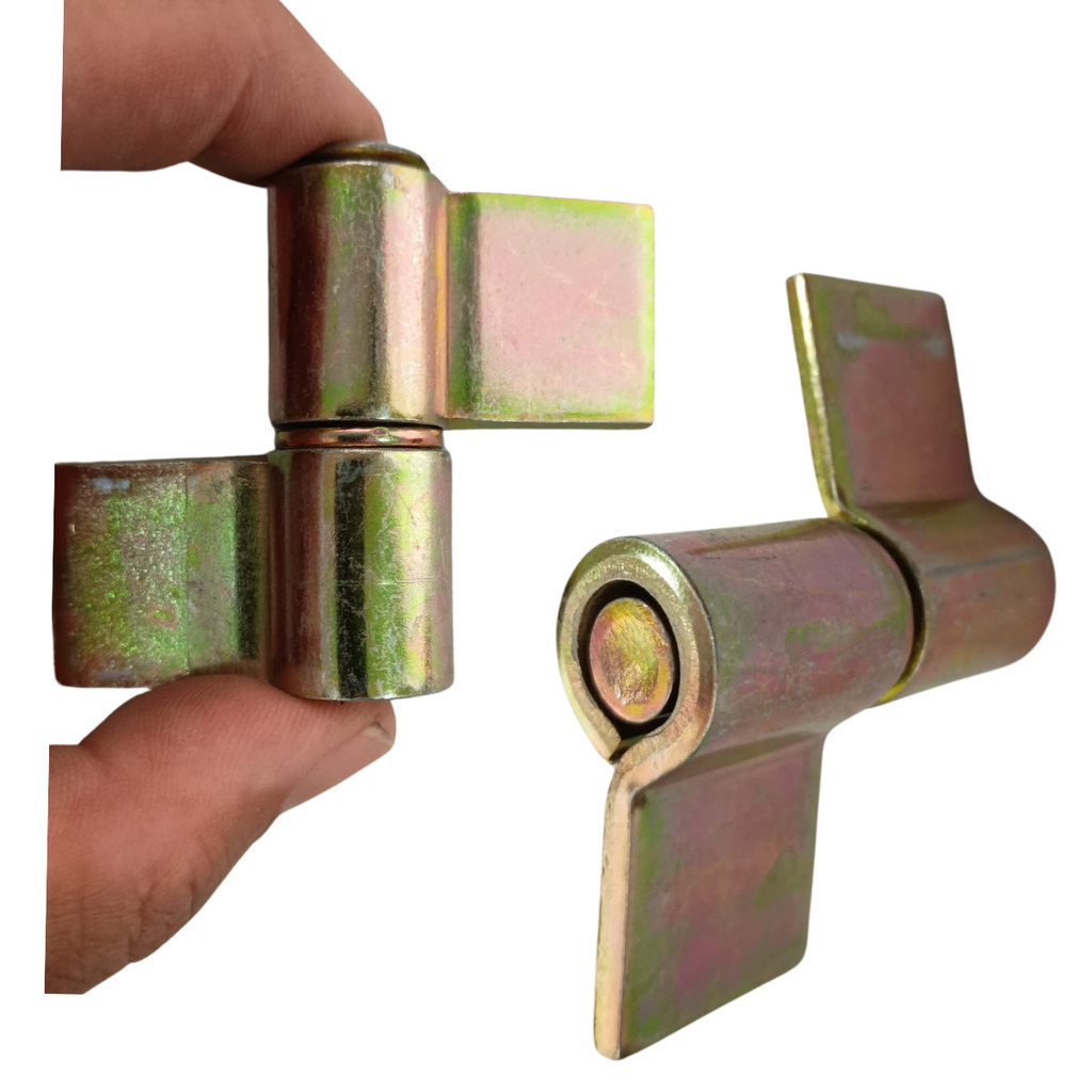 Dobradiça Gonzo Com Aba N°2 Bicromatizado 3/4" X 1" Vonder