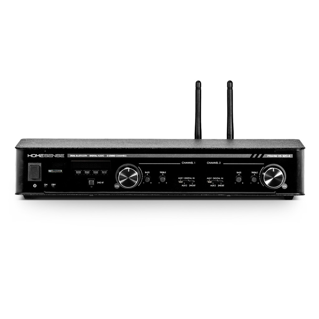 Amplificador Receiver Home Sense HS320.4 Bivolt Automático Dual Bluetooth RCA Micro SD Frahm 31947