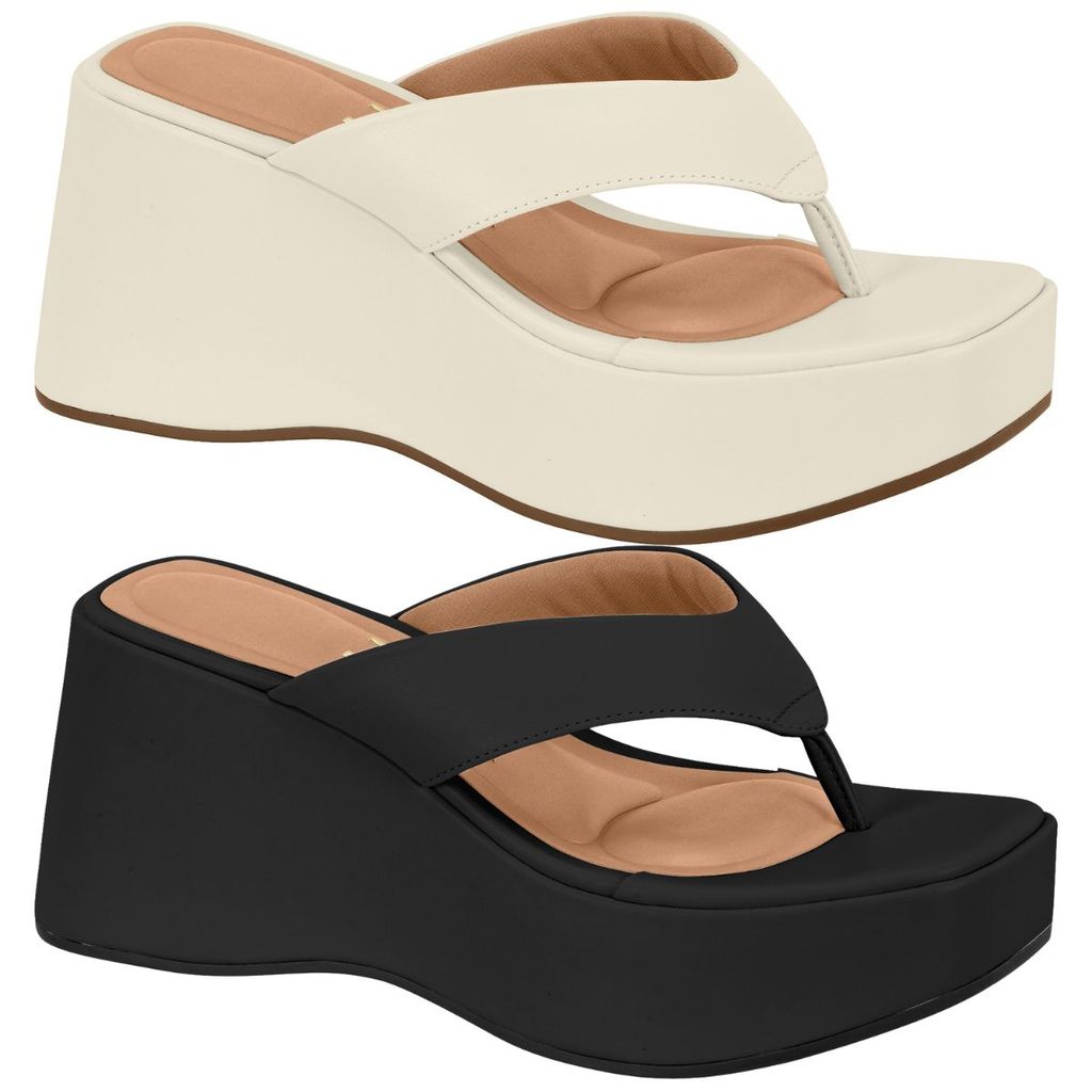 Tamanco Feminino Vizzano Plataforma Anabela leve e Confortável Ref:.6559106