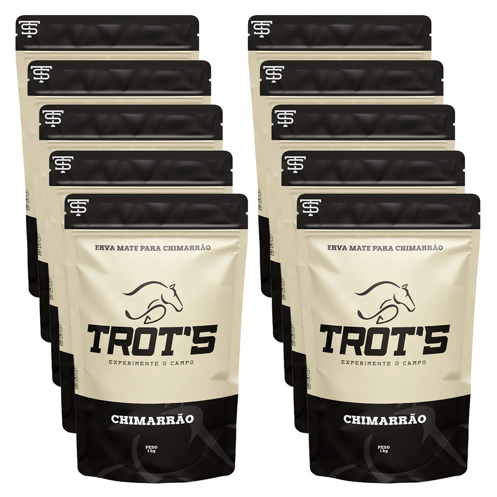 Kit 3pct 5pct ou 10pct Erva Mate Chimarrão TROT'S 1kg em Oferta na Shopee