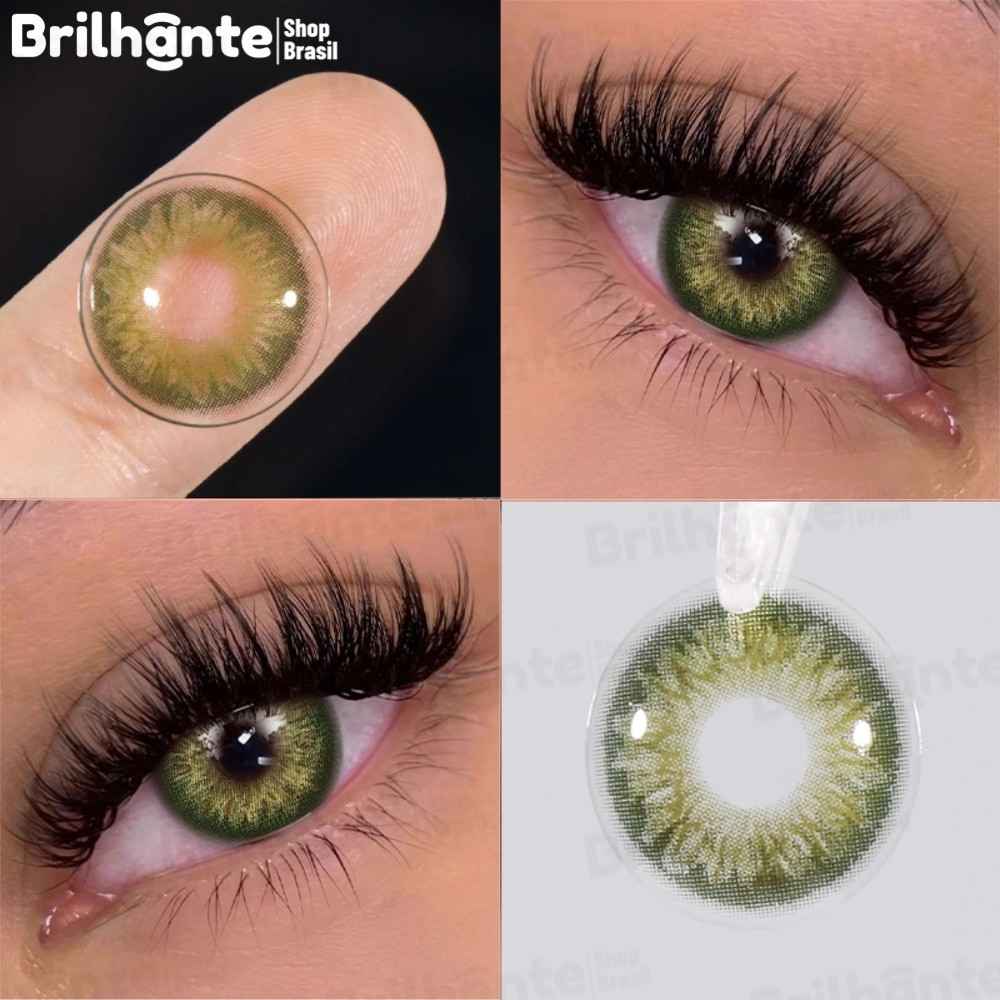 Lentes De Contato Coloridas 2pcs Contatos Coloridos Para Maquiagem De Cosméticos Brown Eyes kit em Oferta na Shopee