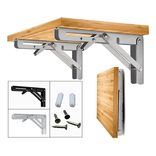 Suportes Mão Francesa Retrátil Reforçada 30cm Mesa Dobrável em Oferta na Shopee