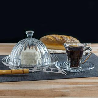 Queijeira Lyor Renaissance de Cristal Incolor 20cm em Oferta na Shopee