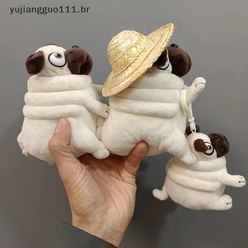 # Novo Brinquedos De Pelúcia 10/14CM Feio E Bonito Areia Cão Sentado Pug Cães Bonecas Recheadas Para Crianças Presente A