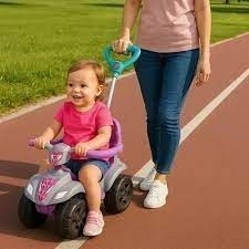 Quadriciclo Infantil Aranha Menina Passeio Andador Brinquedo Bicicleta Carrinho Empurra Criança